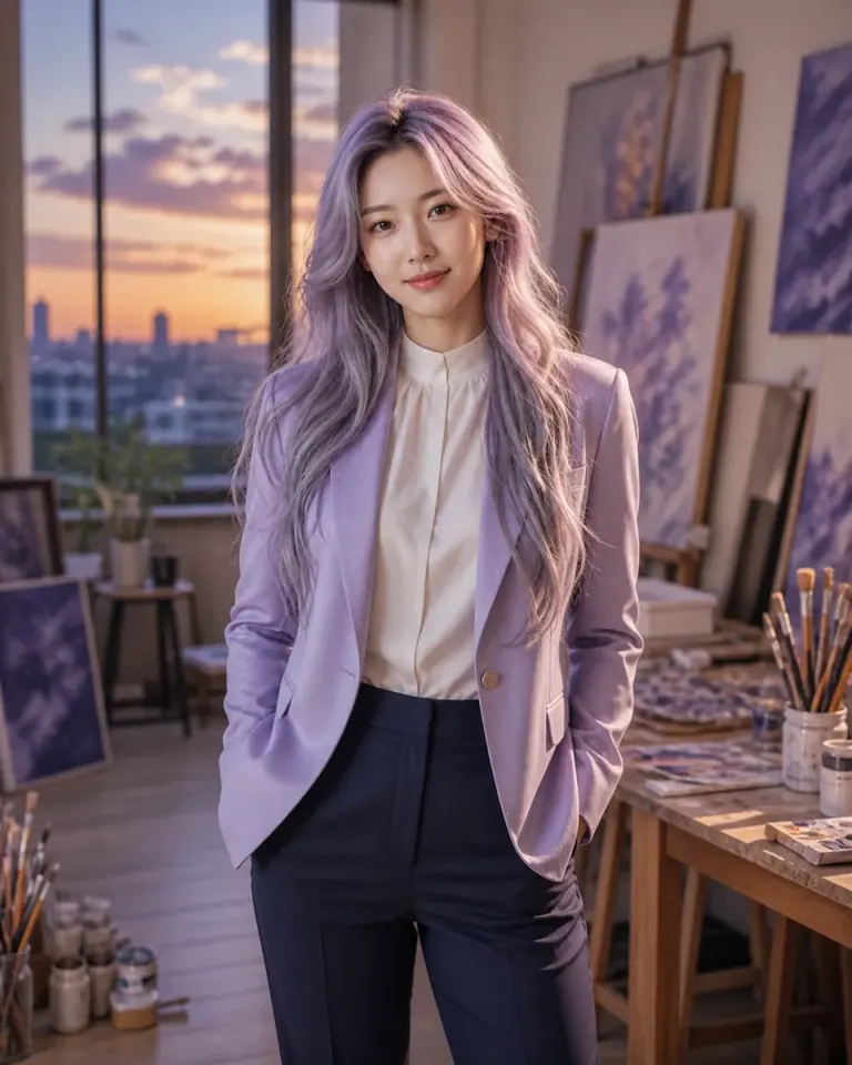Portrait of Aria, a fictional 18+ AI porn chat character