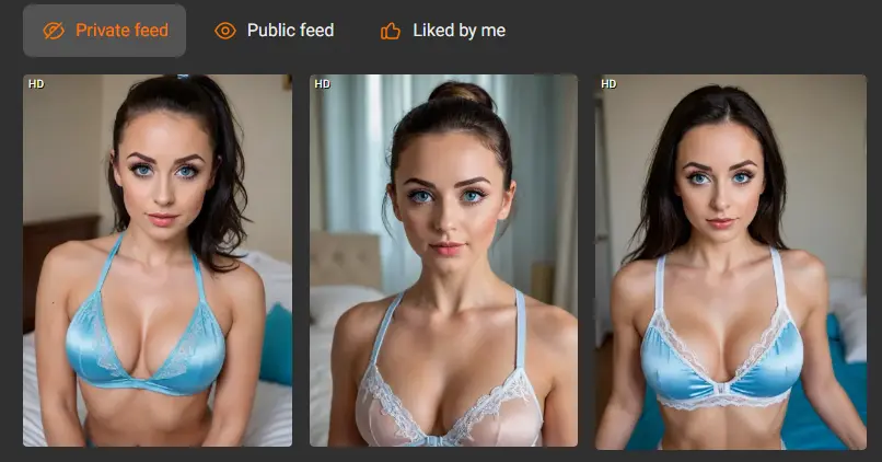 Realistic AI porn prompt example on PornWorks AI generator