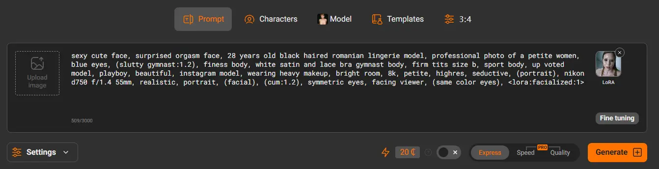 How to describe subjects in AI porn prompts - PornWorks AI example